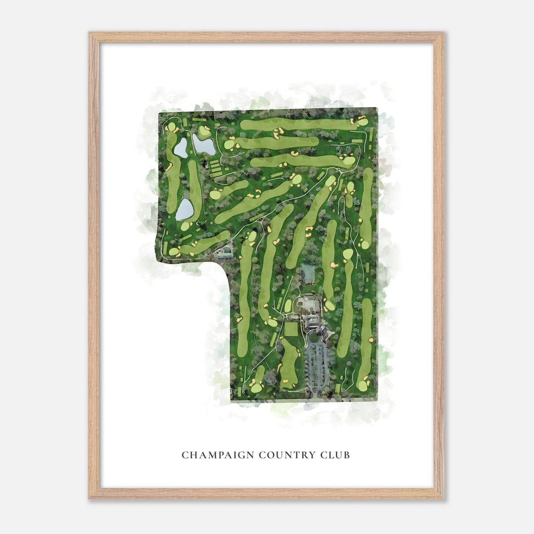 Print of Champaign Country Club Classic Map