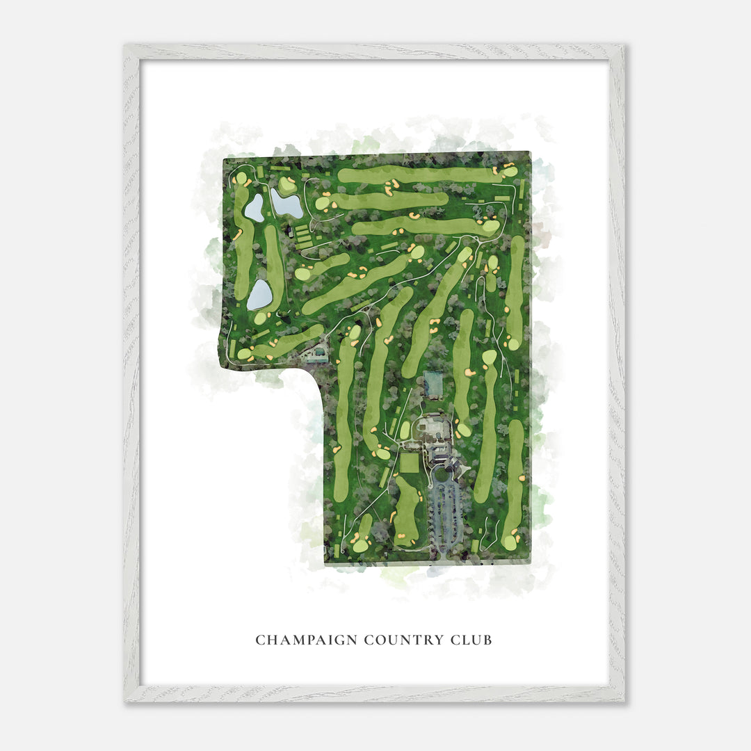 Print of Champaign Country Club Classic Map