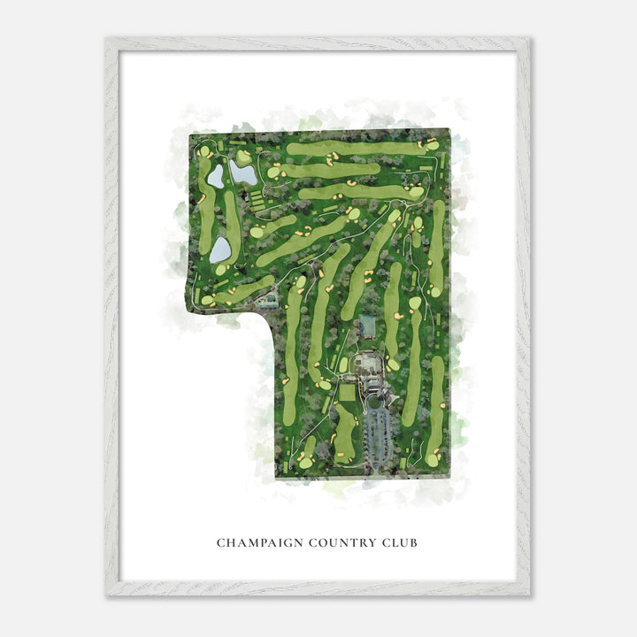 Print of Champaign Country Club Classic Map