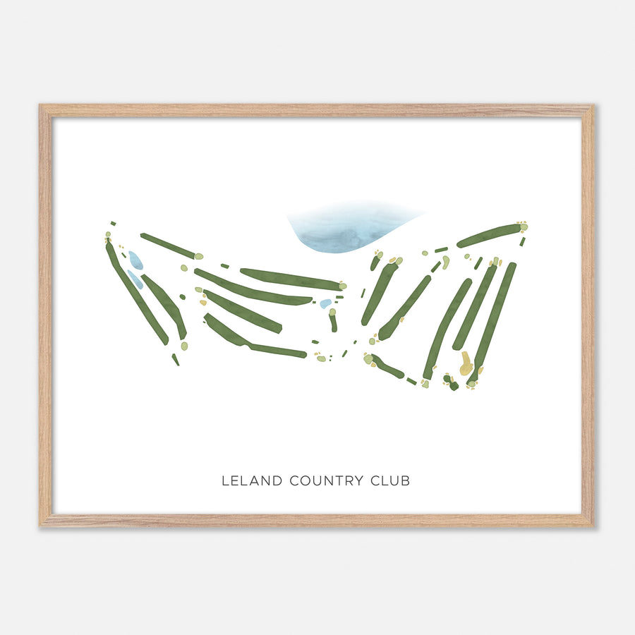 Print of Leland Country Club Modern Map