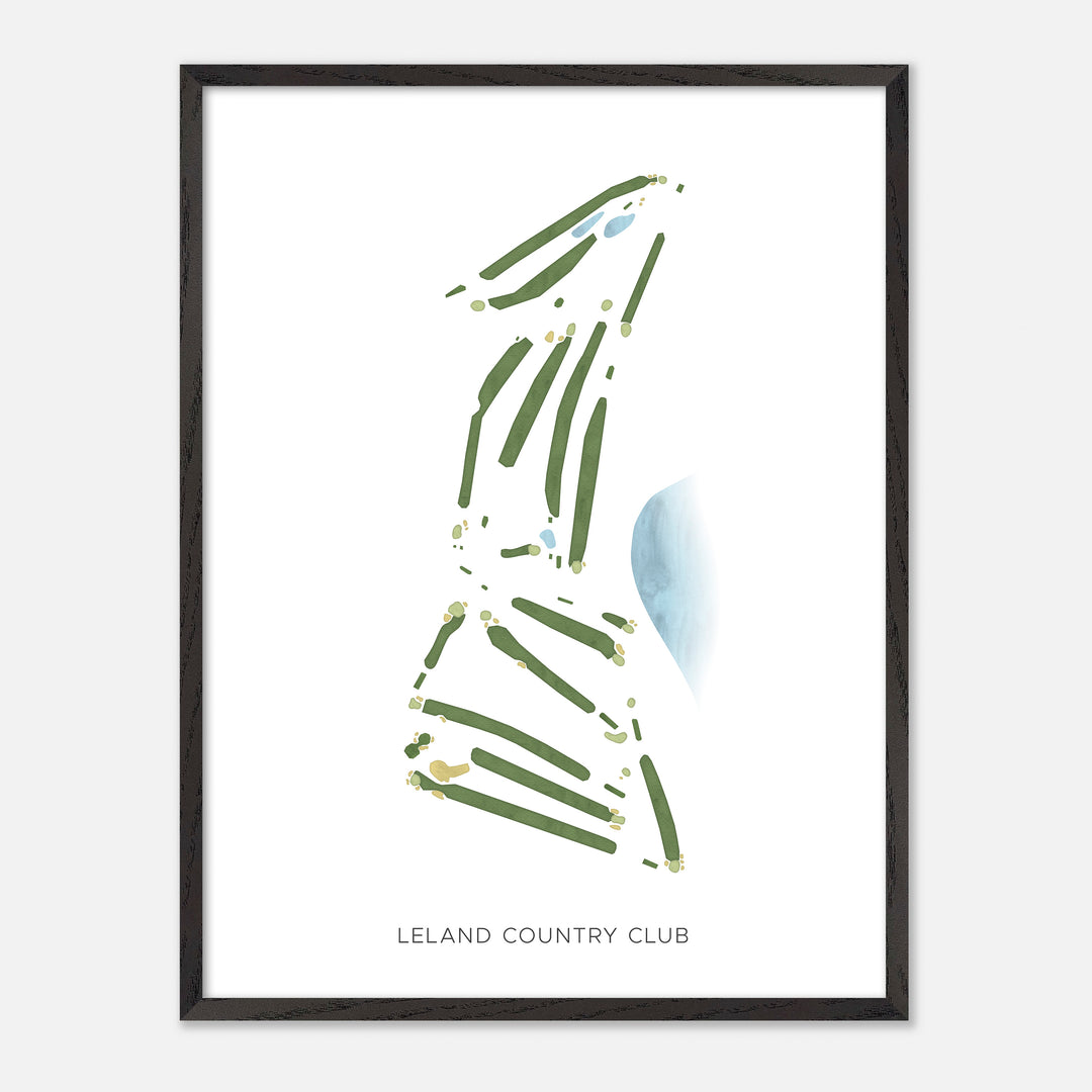 Print of Leland Country Club Modern Map