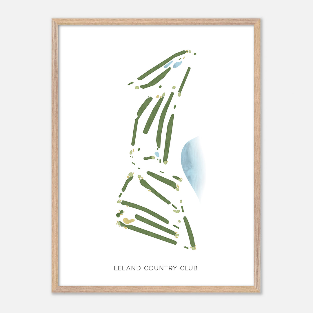 Print of Leland Country Club Modern Map
