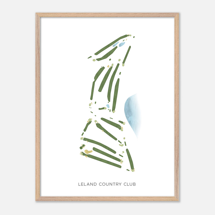 Print of Leland Country Club Modern Map
