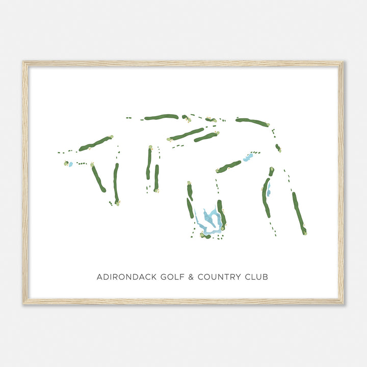 Print of Adirondack Golf & Country Club Modern Map