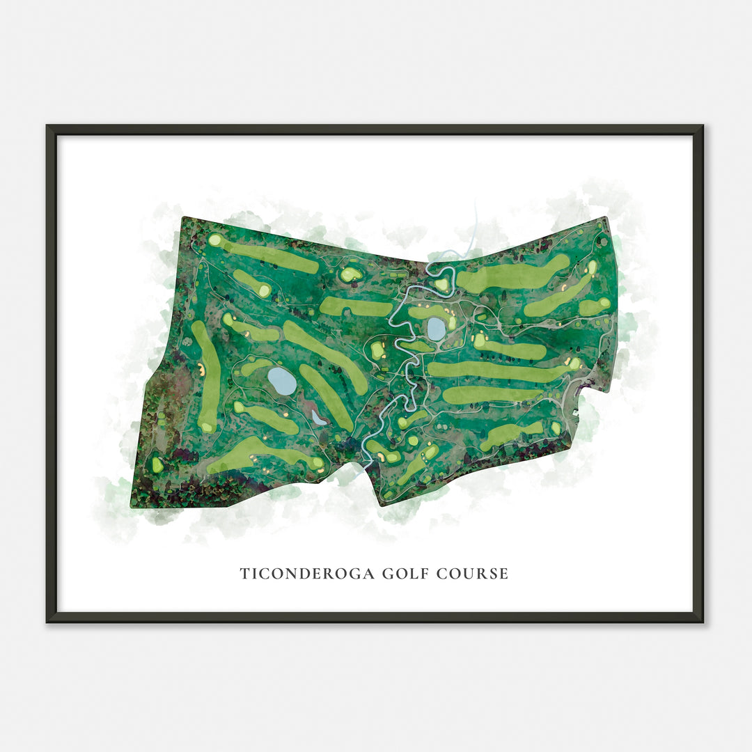 Print of Ticonderoga Golf Course Classic Map
