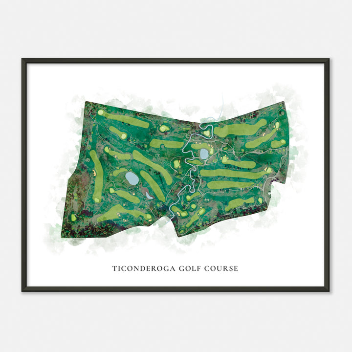 Print of Ticonderoga Golf Course Classic Map
