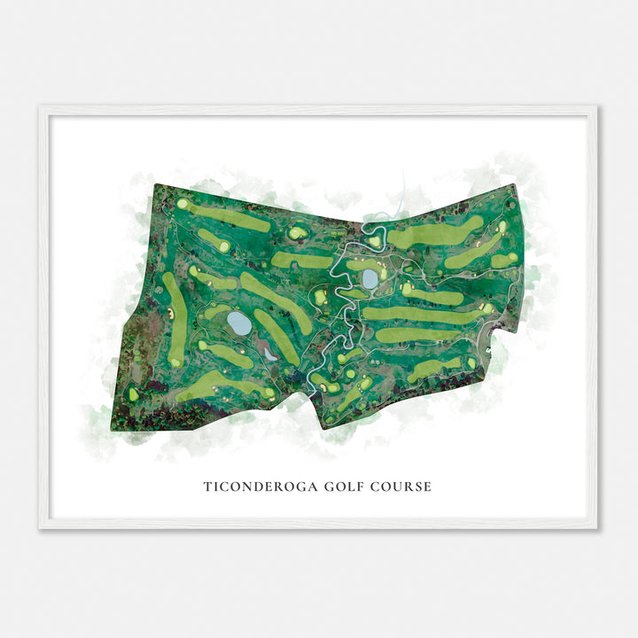 Print of Ticonderoga Golf Course Classic Map