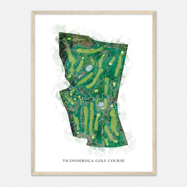 Print of Ticonderoga Golf Course Classic Map