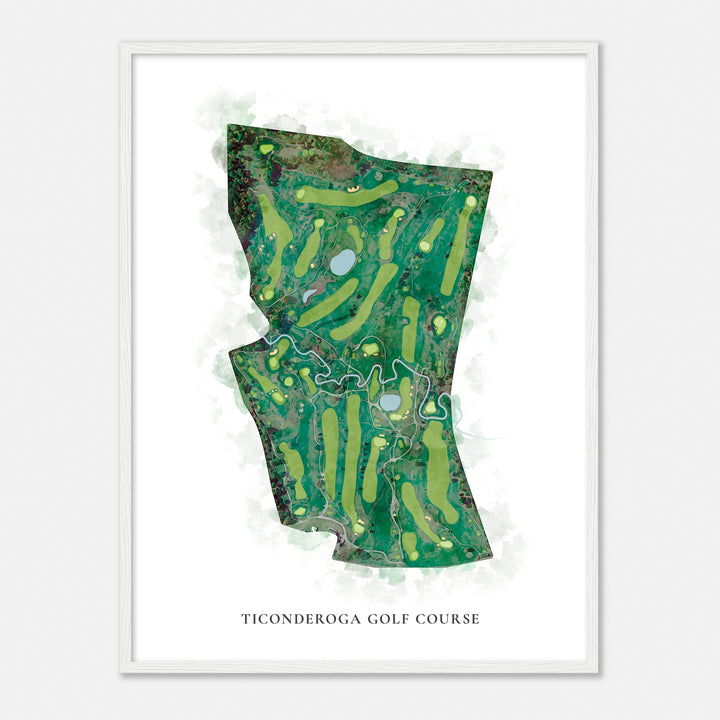 Print of Ticonderoga Golf Course Classic Map