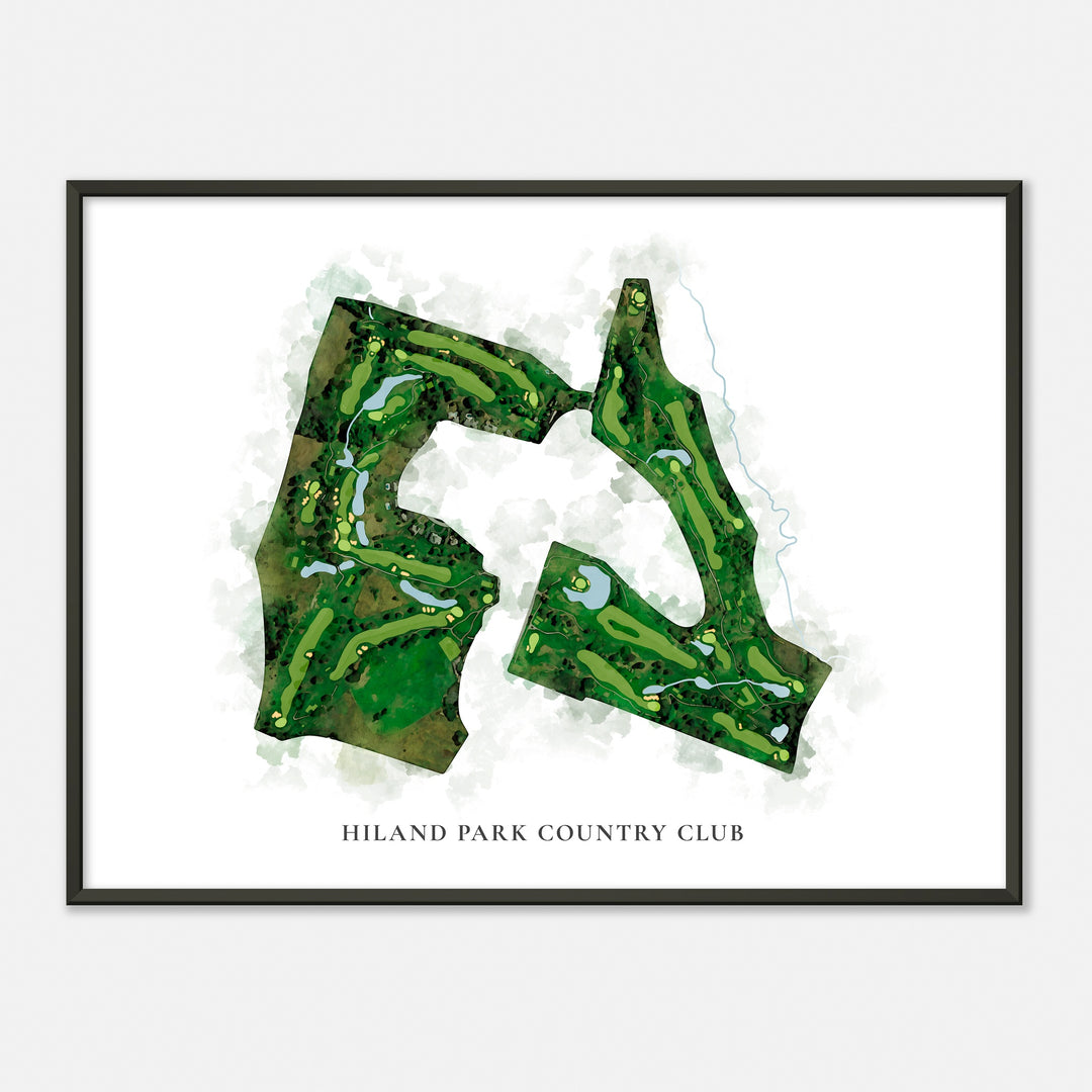 Print of Hiland Park Country Club Classic Map