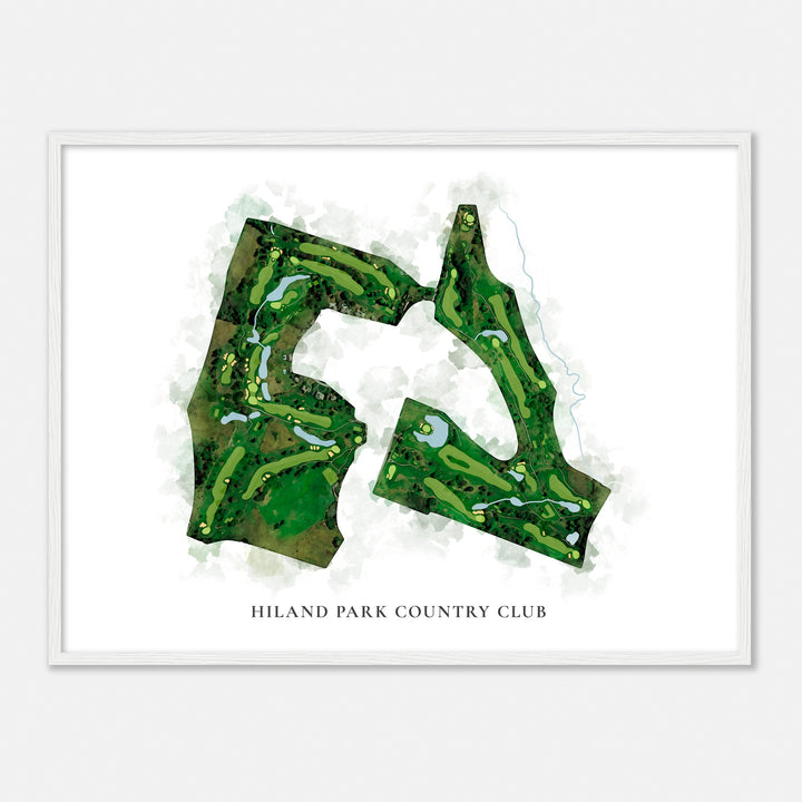 Print of Hiland Park Country Club Classic Map