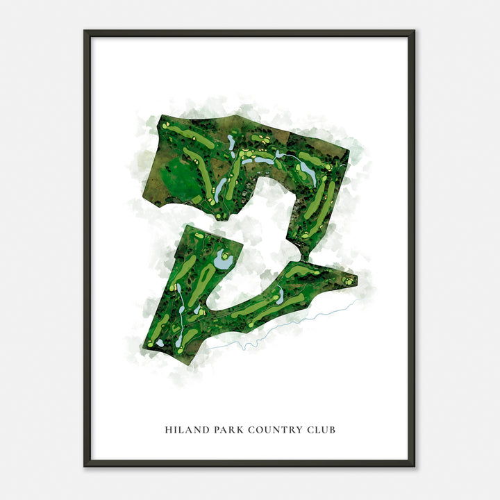 Print of Hiland Park Country Club Classic Map
