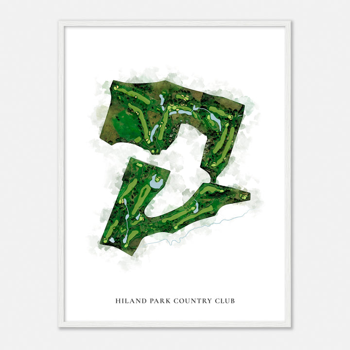 Print of Hiland Park Country Club Classic Map
