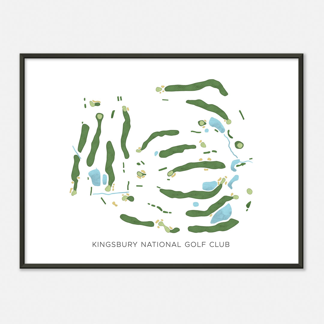 Print of Kingsbury National Golf Club Modern Map
