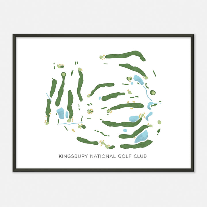 Print of Kingsbury National Golf Club Modern Map