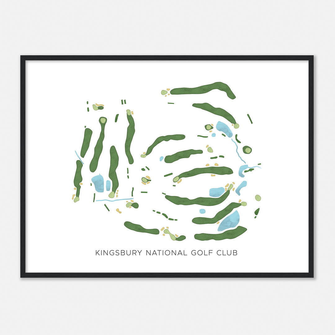 Print of Kingsbury National Golf Club Modern Map