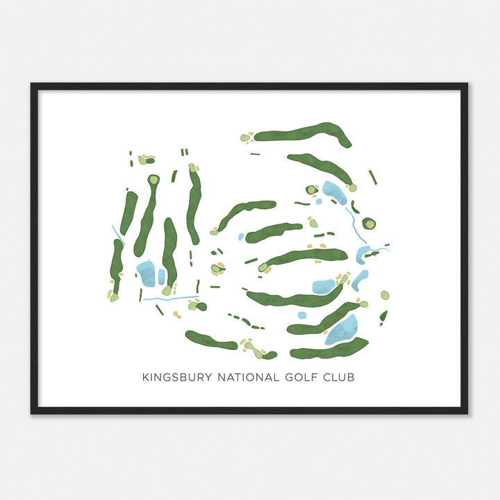 Print of Kingsbury National Golf Club Modern Map
