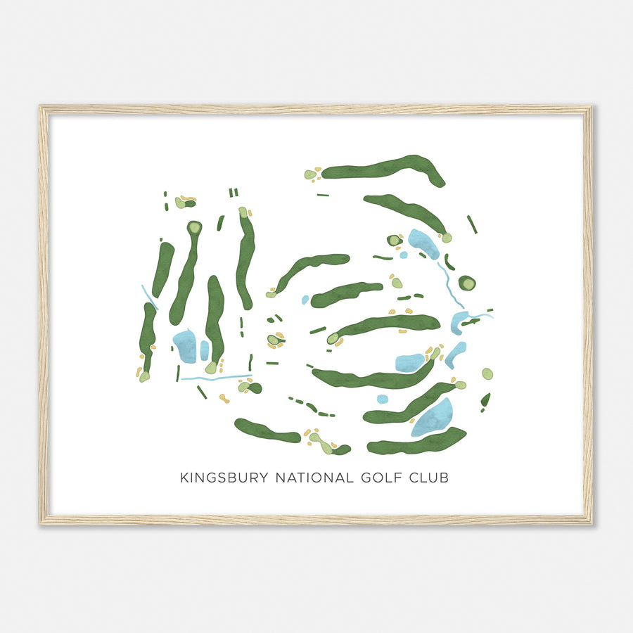 Print of Kingsbury National Golf Club Modern Map