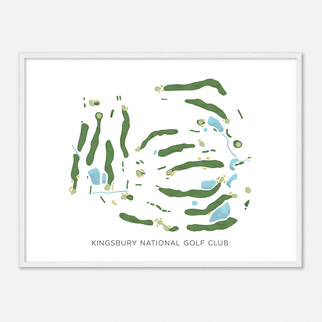 Print of Kingsbury National Golf Club Modern Map