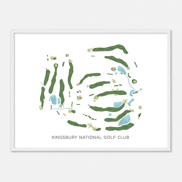 Print of Kingsbury National Golf Club Modern Map