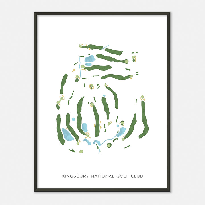 Print of Kingsbury National Golf Club Modern Map