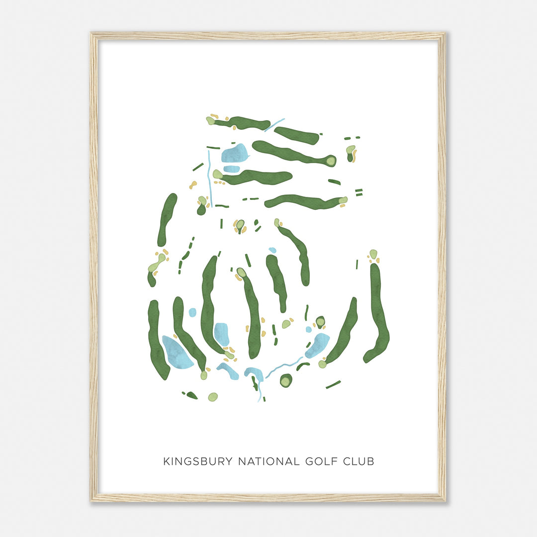 Print of Kingsbury National Golf Club Modern Map