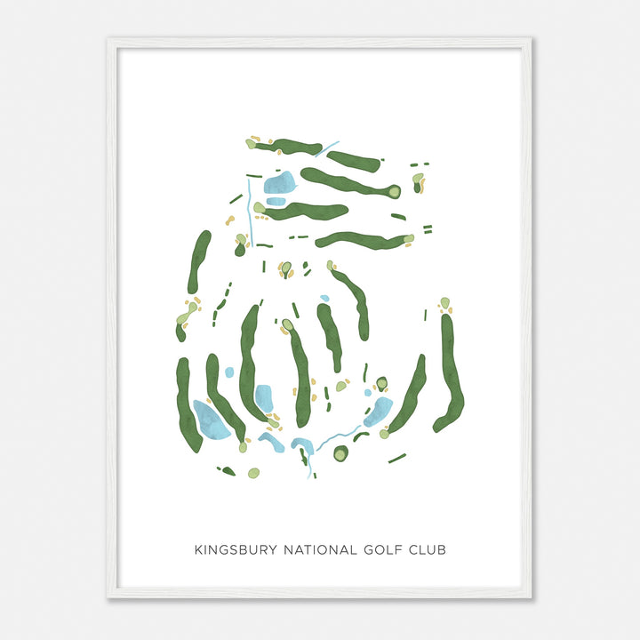 Print of Kingsbury National Golf Club Modern Map