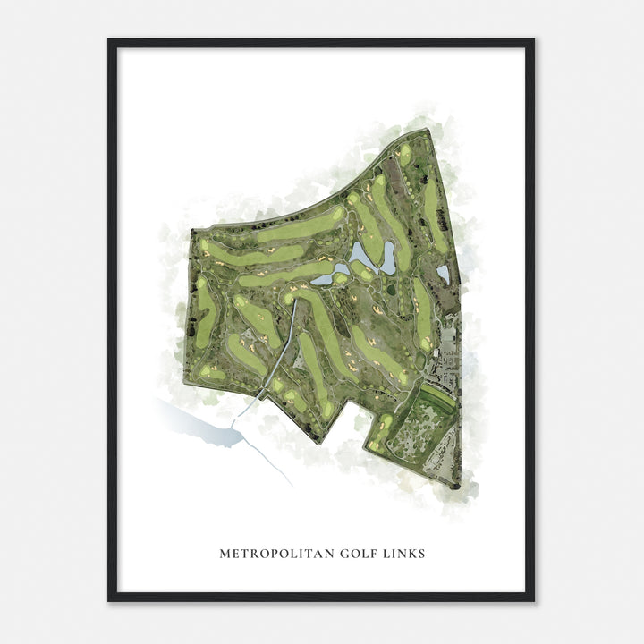Print of Metropolitan Golf Links Classic Map