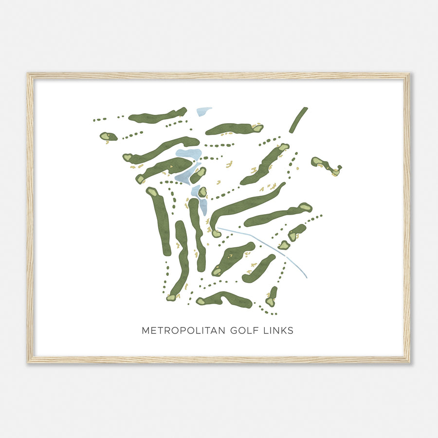 Print of Metropolitan Golf Links Modern Map