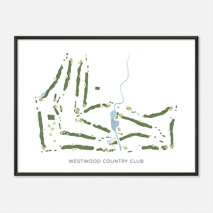 Print of Westwood Country Club Modern Map