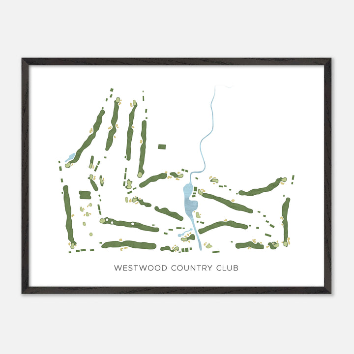 Print of Westwood Country Club Modern Map
