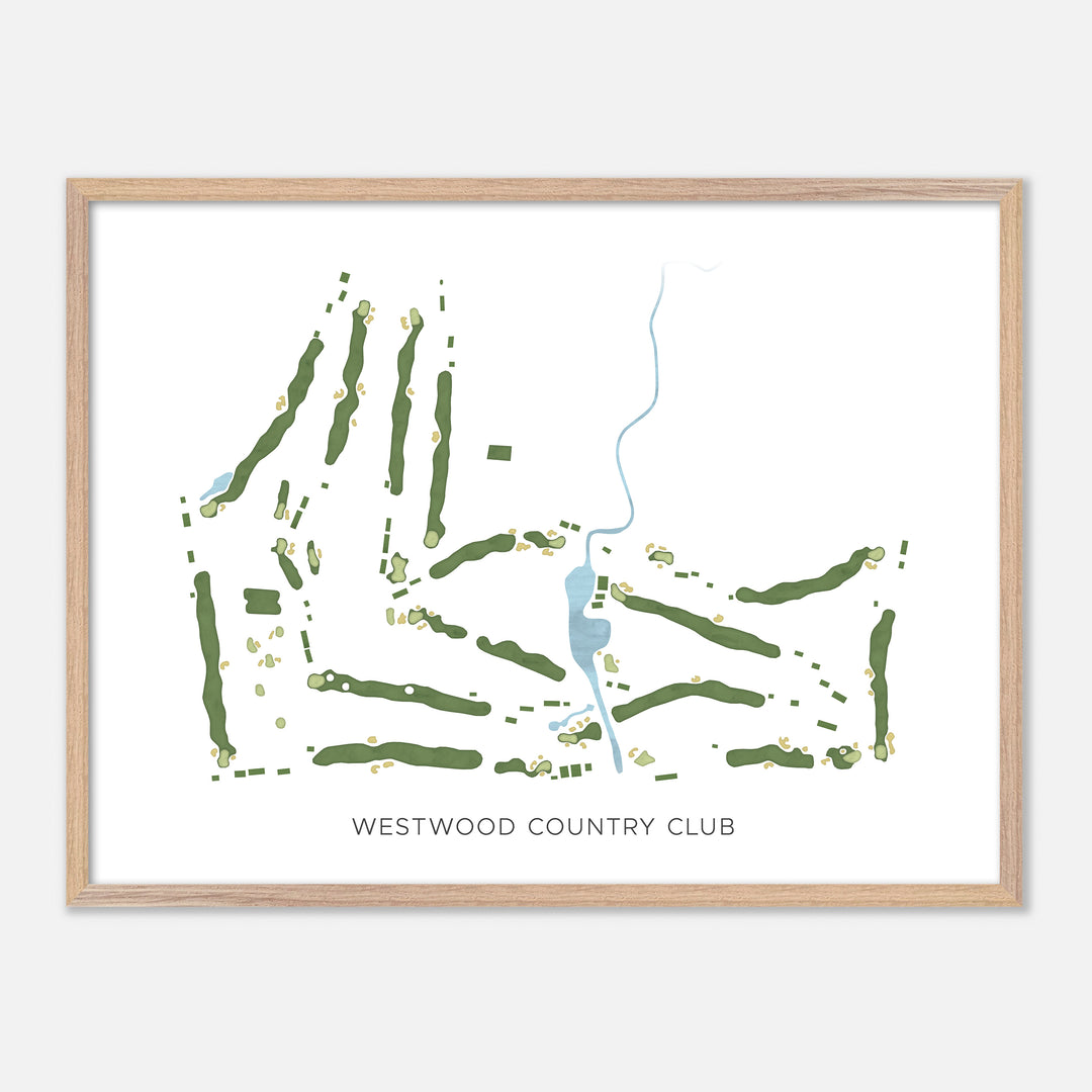 Print of Westwood Country Club Modern Map
