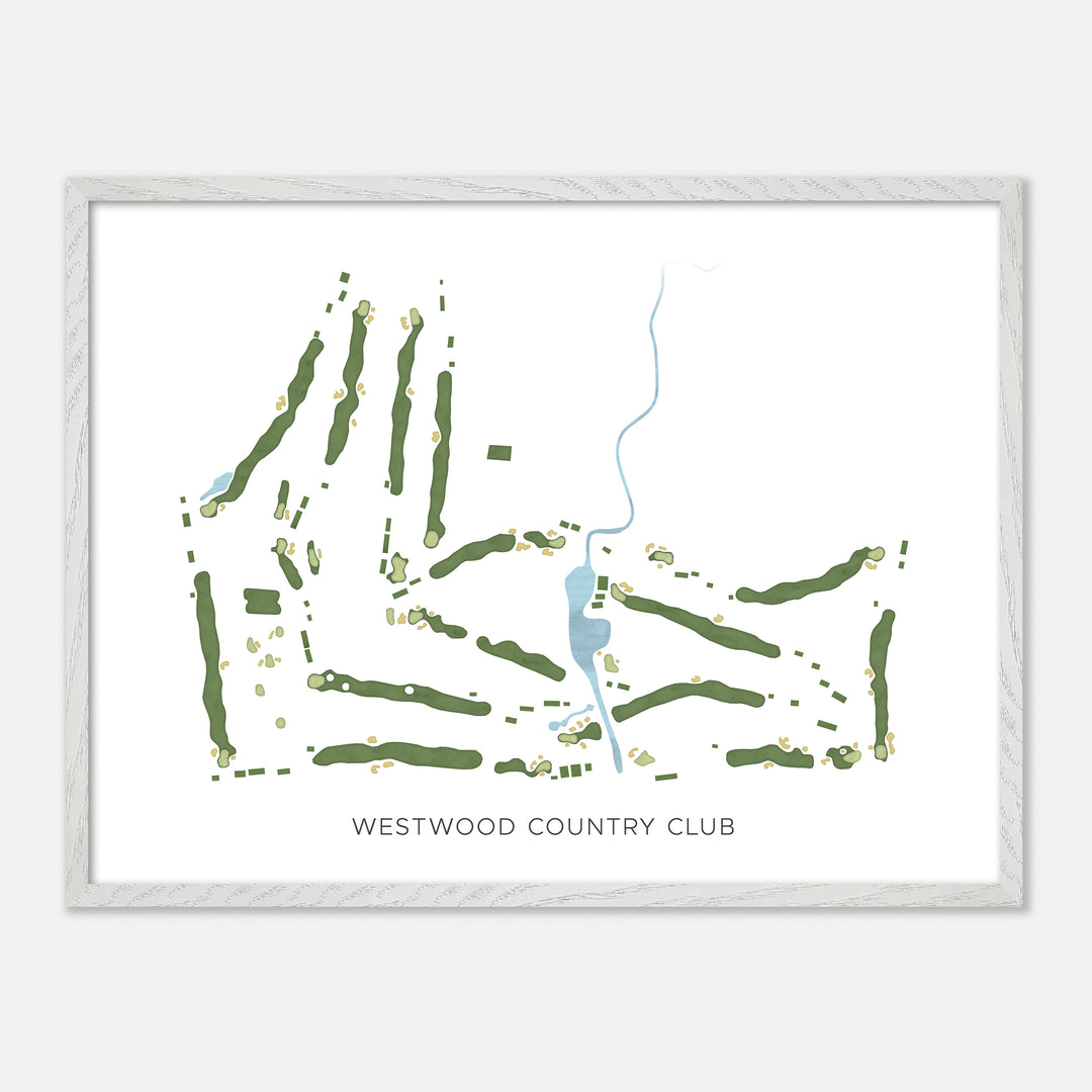 Print of Westwood Country Club Modern Map
