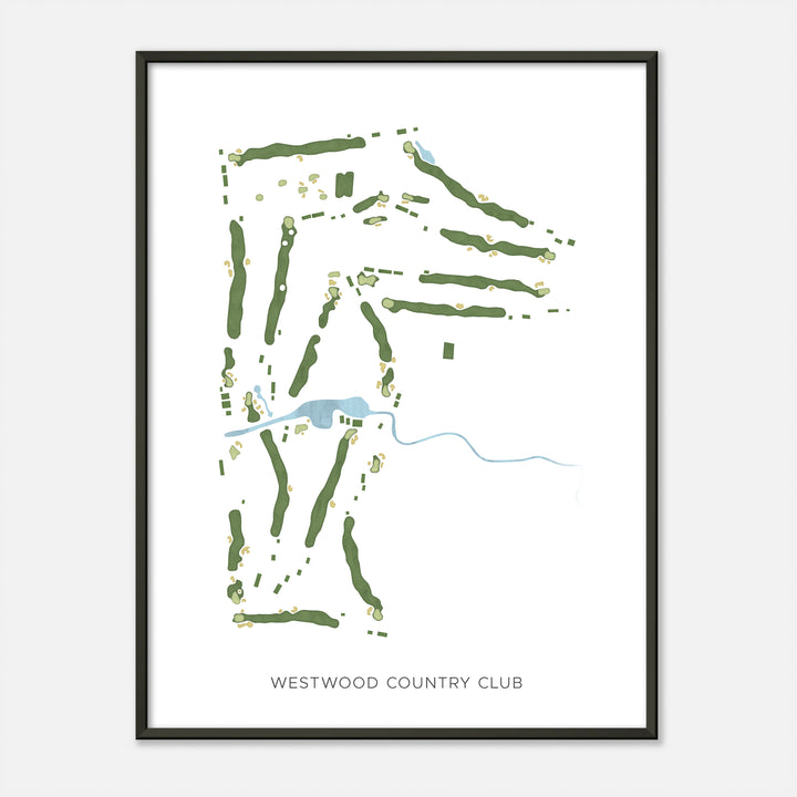Print of Westwood Country Club Modern Map