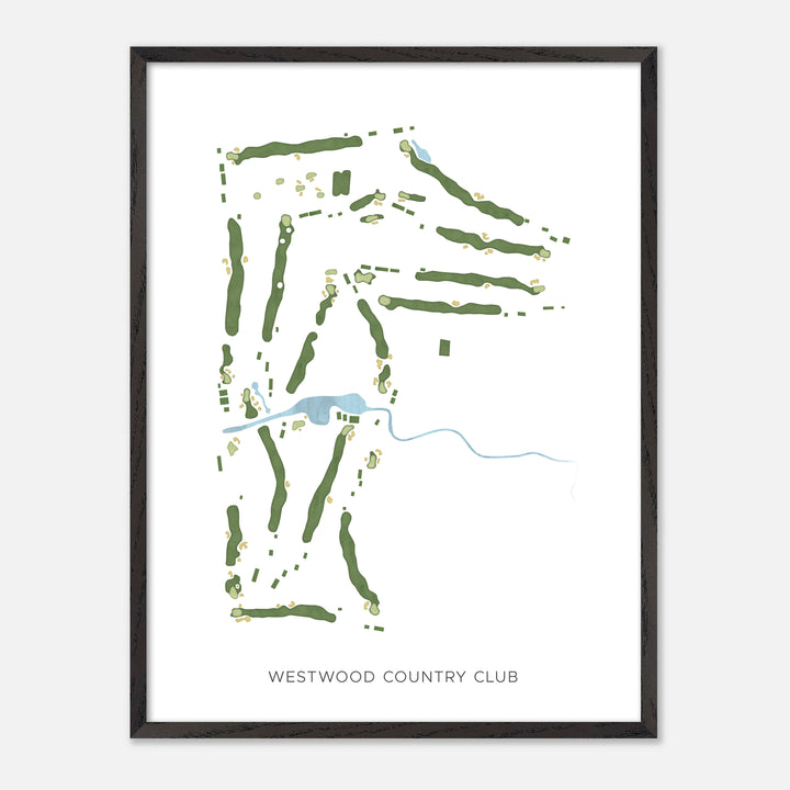 Print of Westwood Country Club Modern Map