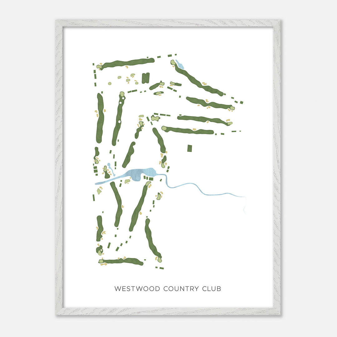 Print of Westwood Country Club Modern Map