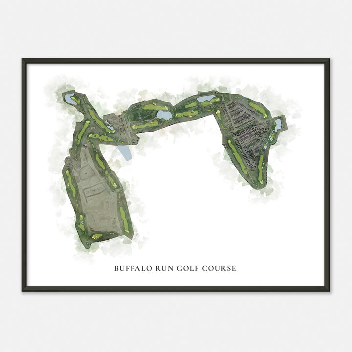 Print of Buffalo Run Golf Course Classic Map