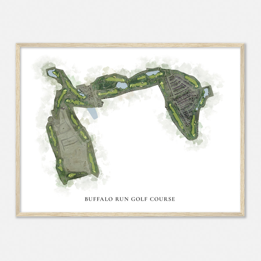 Print of Buffalo Run Golf Course Classic Map