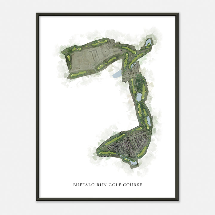 Print of Buffalo Run Golf Course Classic Map
