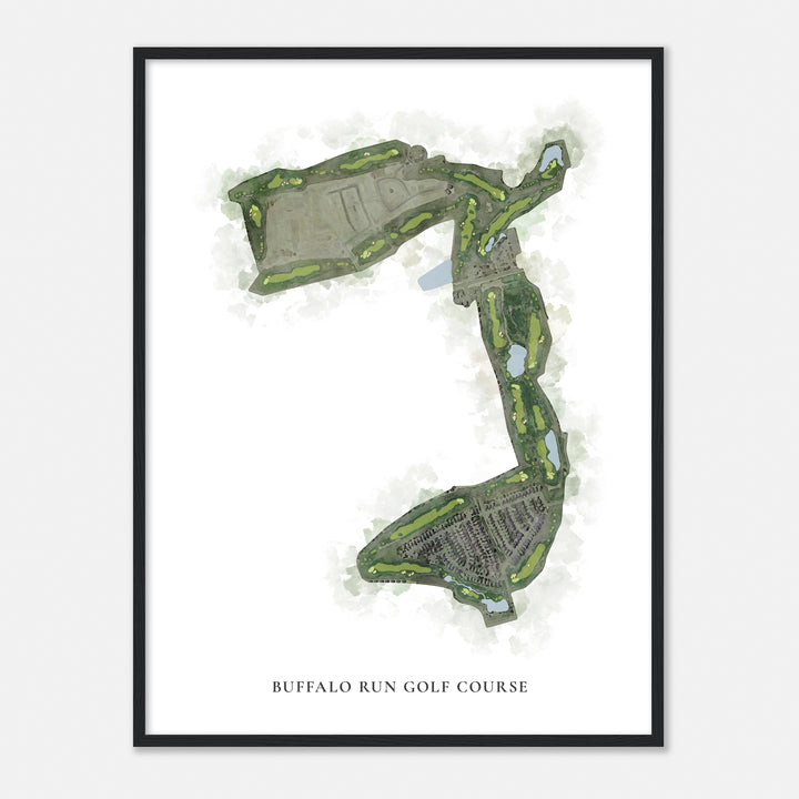 Print of Buffalo Run Golf Course Classic Map