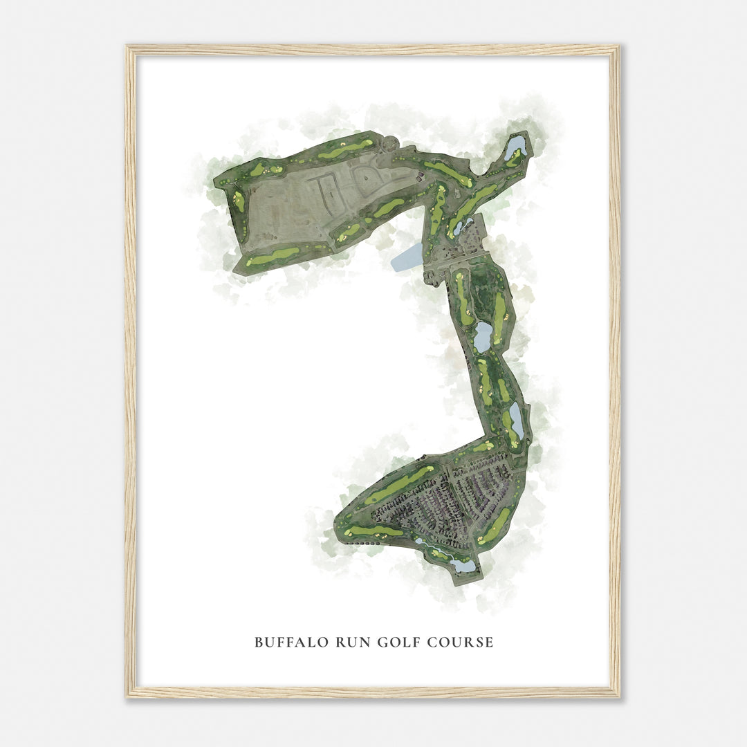 Print of Buffalo Run Golf Course Classic Map