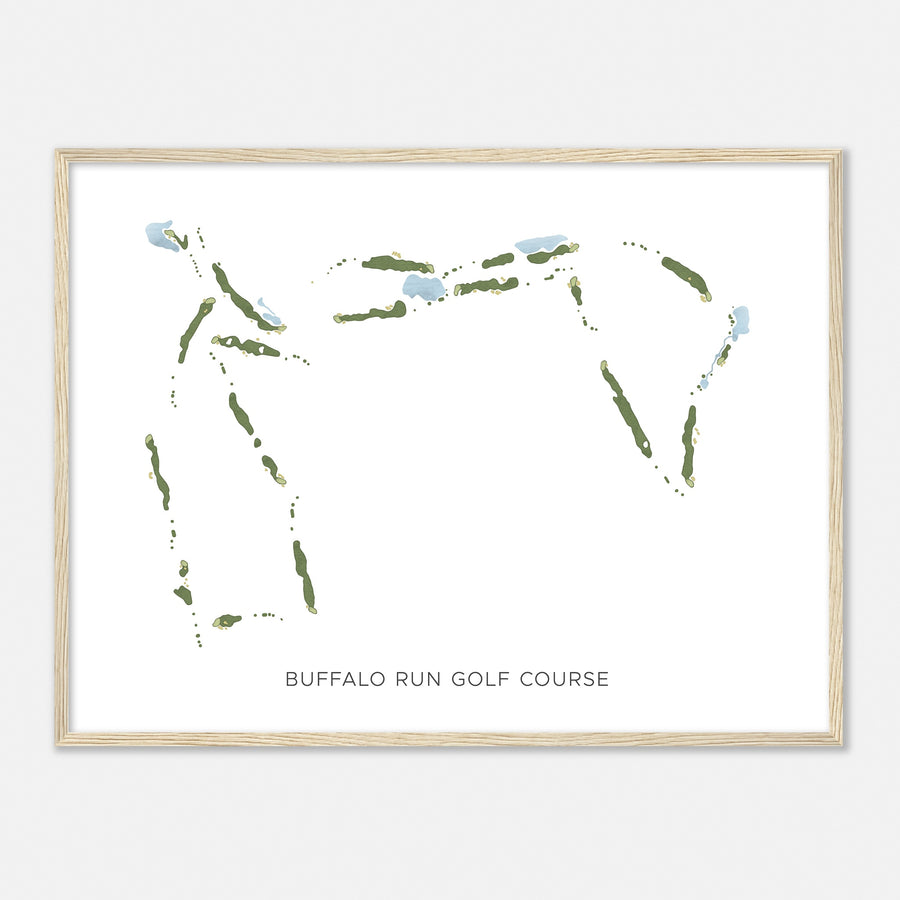 Print of Buffalo Run Golf Course Modern Map