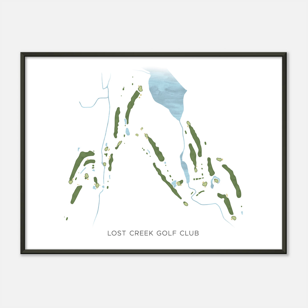 Print of Lost Creek Golf Club Modern Map