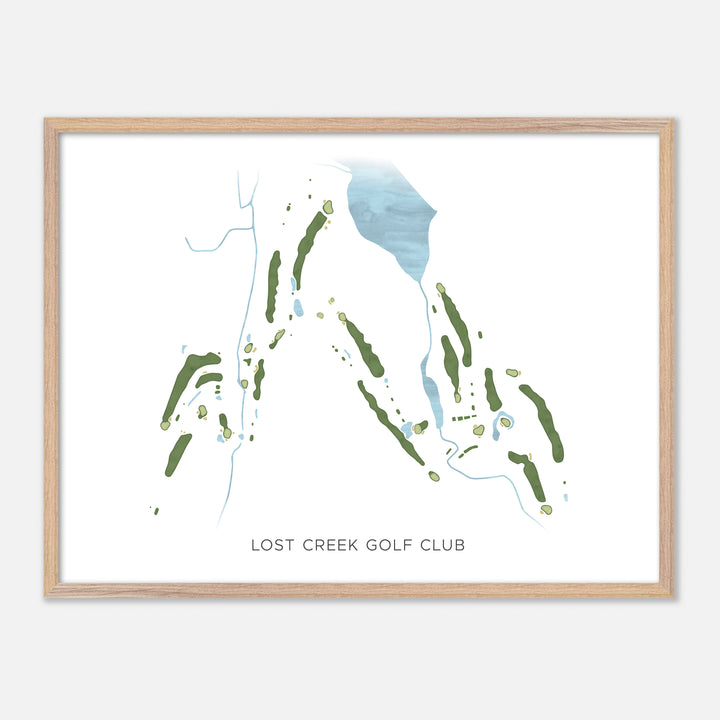 Print of Lost Creek Golf Club Modern Map