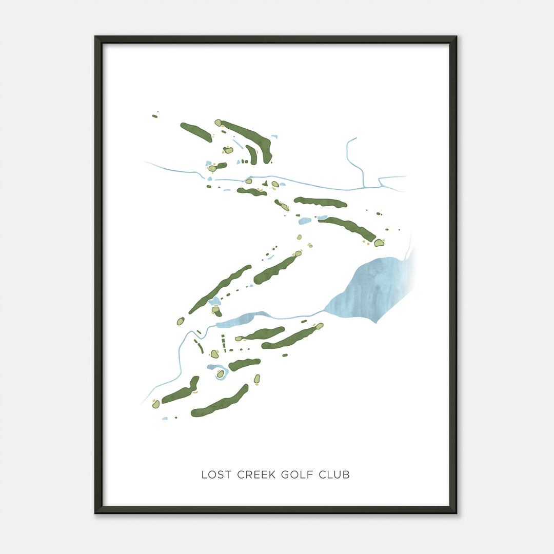 Print of Lost Creek Golf Club Modern Map