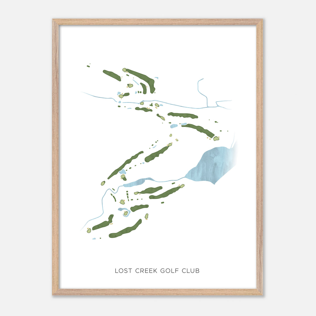 Print of Lost Creek Golf Club Modern Map
