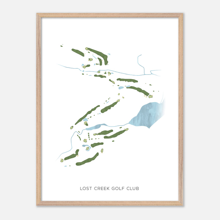 Print of Lost Creek Golf Club Modern Map