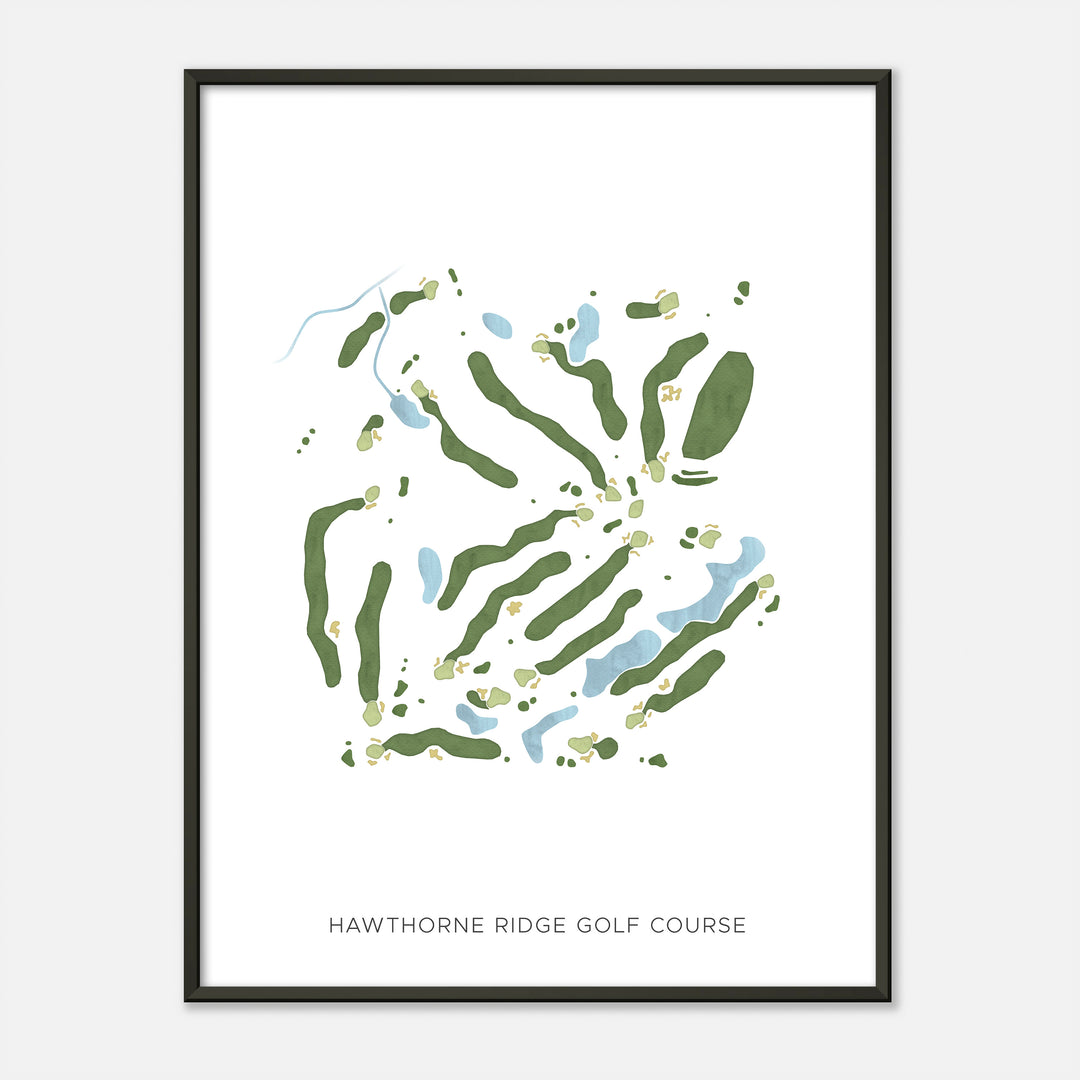 Print of Hawthorne Ridge Golf Course Modern Map