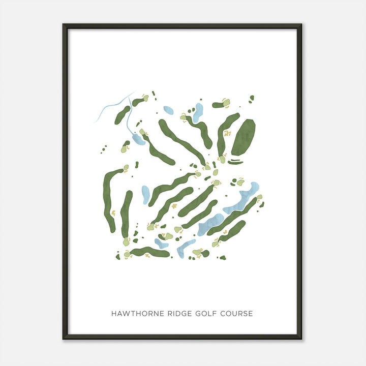 Print of Hawthorne Ridge Golf Course Modern Map