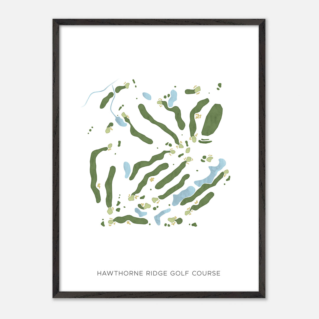 Print of Hawthorne Ridge Golf Course Modern Map